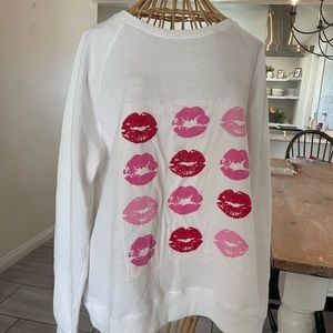 Sweatshirt oversized red lips